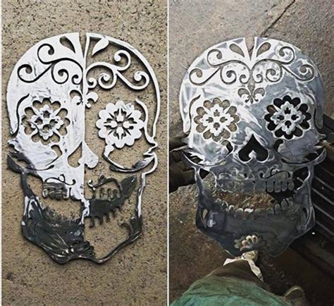 Sugar Skull Metal Wall Art