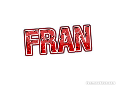 Fran Лого | Бесплатный инструмент для дизайна имени от Flaming Text