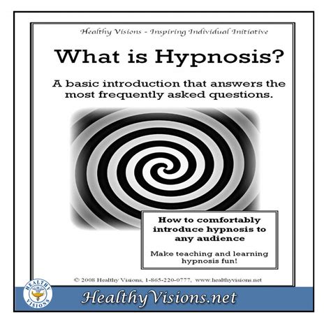 What Is Hypnosis ⋆ Healthy Visions Clinical Hypnosis Store