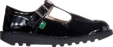 Kickers Junior Kick T Bar Patent Black • Price