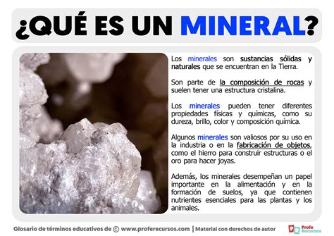 es  mineral definicion de mineral