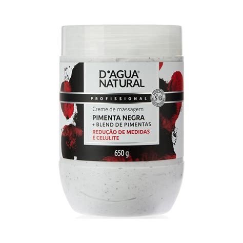 Pimenta Negra D Agua Natural Creme De Massagem G