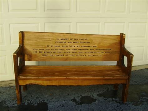 Custom Made Memorial Bench By Jim Reedy Custom Woodworking