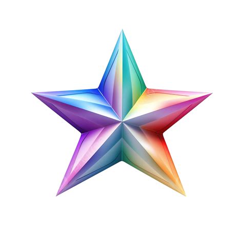 Abstract Star 3d Shape Gradient Color Star Shape Design Png