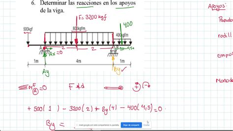 Calcular Reacciones En Vigas Youtube