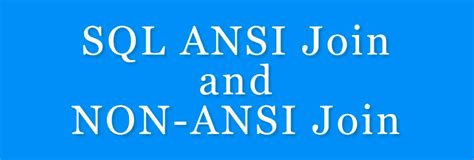 220721 ANSI SQL NON ANSI SQL HYUNGI S TECH BLOG