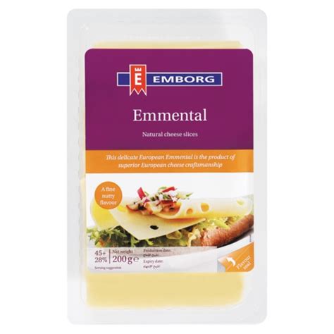 Emborg Cheese Emmentaler Sliced 150g Massy Stores Guyana