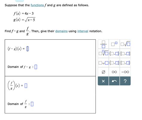 Solved Suppose That The Functions F And G Are Defined As