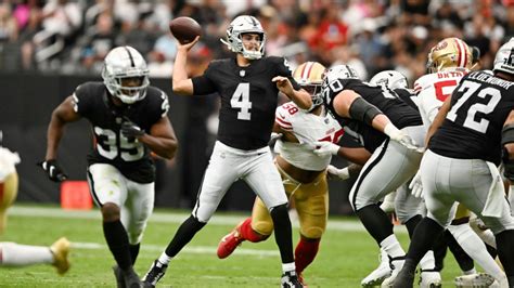 Las Vegas Raiders bench Jimmy Garoppolo, will start rookie QB Aidan O ...