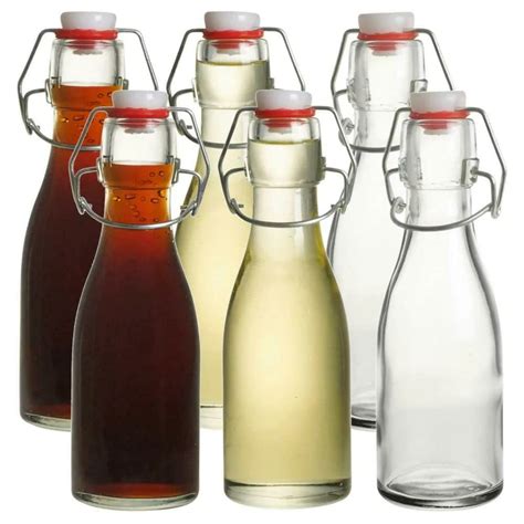 Buy Mini Clip Top Bottles 150ml Set Of 6 Glass Airtight Preserve Bottles With Swing Top Flip Top