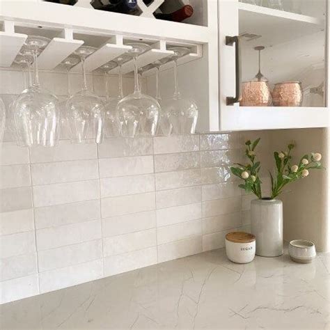 In Stock Bedrosians Cloe Glazed Ceramic Wall Tile 2 5×8 Gloss White