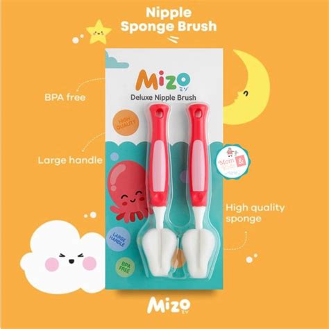 Jual Mizo Deluxe Nipple Sponge Brush Sikat Botol Dan Dot Bayi Di Lapak