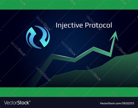 Injective Protocol Inj In Uptrend And Price Vector Image