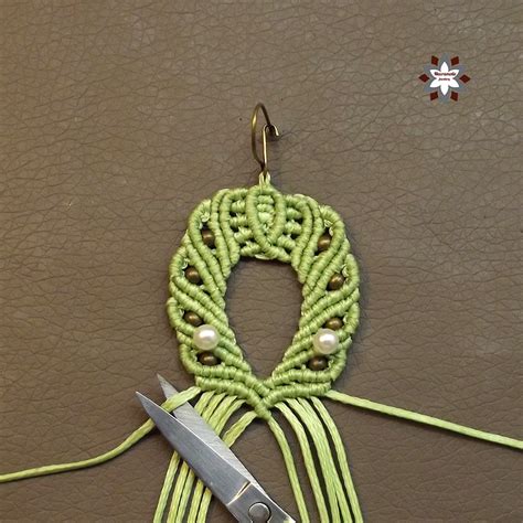 Tutorial Beginners Easy Macrame Earrings With Tiny Metal Beads