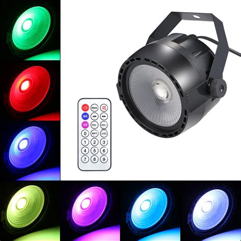 10W RGB UV COB LED Par Light Wireless Remote Control Stage Bright