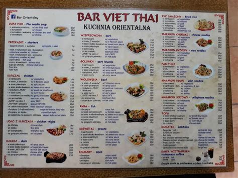 Menu At Viet Thai Restaurant Warsaw Be Dan C