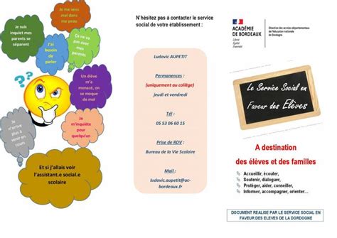 Service Social En Faveur Des élèves Cité Scolaire Bertran De Born