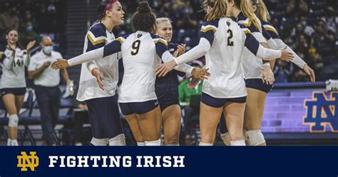 Irish Dominate Virginia In Straight Sets Notre Dame Fighting Irish