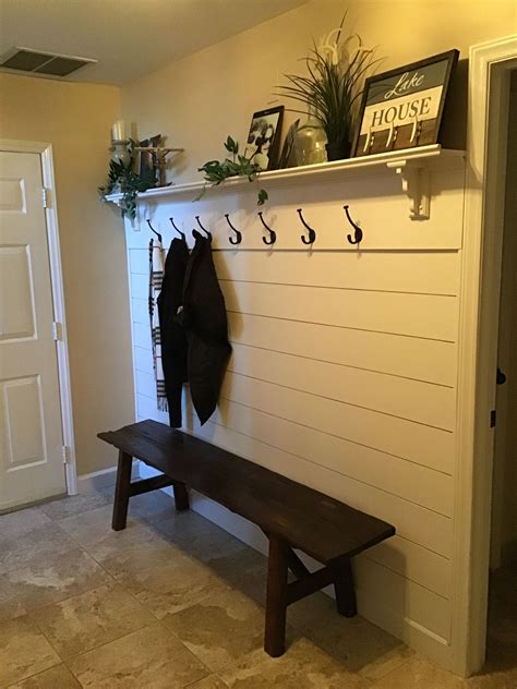 Shiplap Our Weekend Project Mudroom Decor Home Entrance Decor Shiplap Entryway