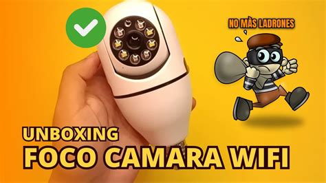 WIFI Panorama Camera Cámara de Seguridad Foco Cámara 360 UNBOXING