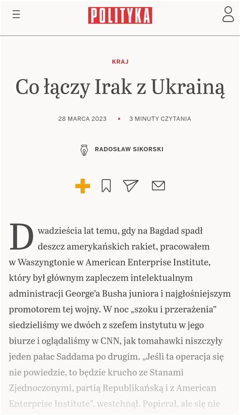 Radosław Sikorski MEP on Twitter Polecam najnowszy Polityka pl