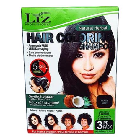 Liz Professional Hair Coloring Shampoo Black Hair Selection