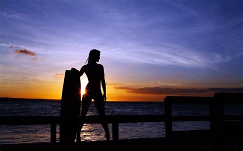 Surf Girl Sunset Wallpapers - Top Free Surf Girl Sunset Backgrounds ...