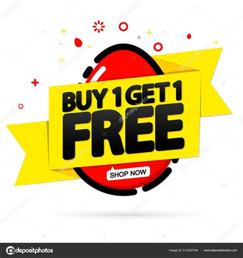 Buy Get Free Sale Banner Design Template Discount Tag App Stock Vector