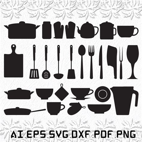 Kitchen Utensil Svg Kitchen Utensils Svg Kitchen Svg Utensil Foods