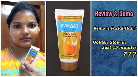 Everyuth Golden Glow Peel Off Mask Review And Demo Youtube