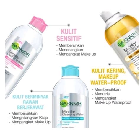 Jual Garnier Micellar Water Pink Blue Biru Bi Phase Oil Vit C