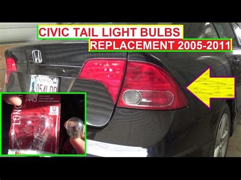 Third Brake Light Bulb Replacement On Honda Civic Off