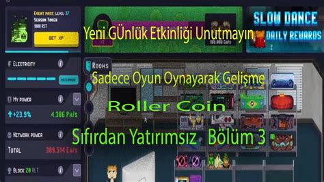 Rollercoin S F Rdan Yat R Ms Z Geli Mek Yeni G Nl K Event Geldi