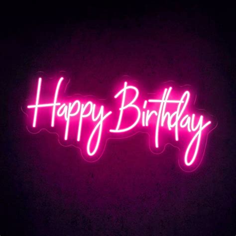 Happy Birthday Birthday Neon Sign Hdjsign Neon Signs Happy