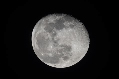 Extreme Close Up Shot Of A Clear Full Moon · Free Stock Photo