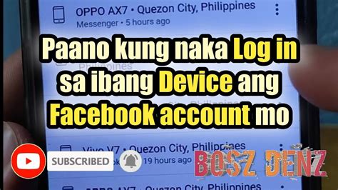 Paano Kung Naka Log In Sa Ibang Device Ang Facebook Account Mo Tips