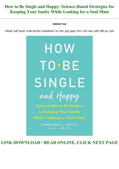 How To Be Single And Happ