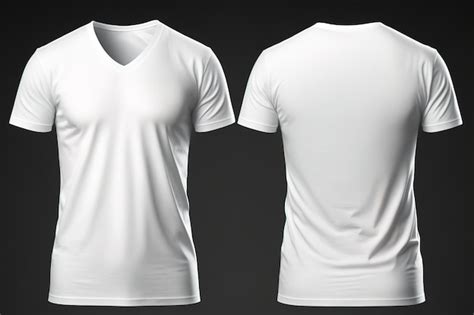 Camiseta Em Branco Decote Em V Para Homens Modelo Camisa De Cor