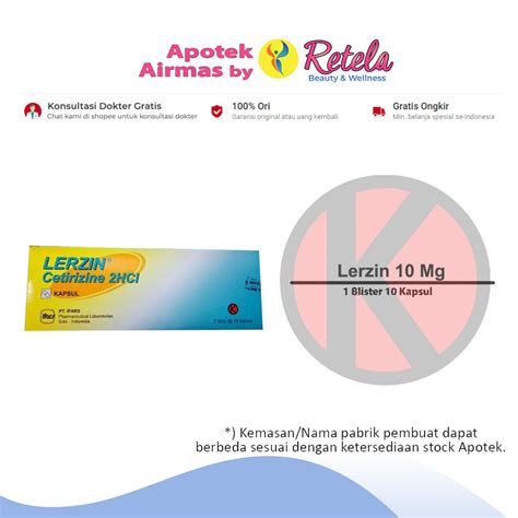 Jual LERZIN 10MG 1 STRIP 10 TAB Shopee Indonesia