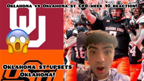 Wild Upset 9 Oklahoma Vs 22 Oklahoma State Week 10 2023 College