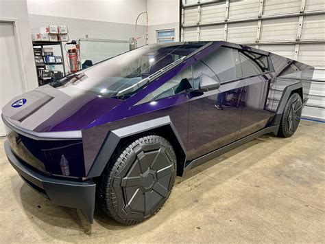 Purple Wrap Cybertruck Stek Dynopurple Tesla Cybertruck Forum