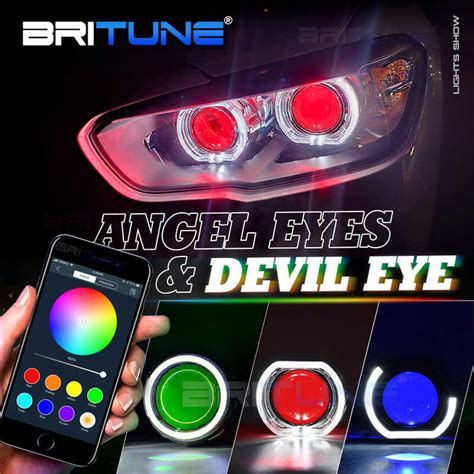 Devil App Bluetooth Rgb H H Led Angel Eye Halo Ring Drl Bi Xenon