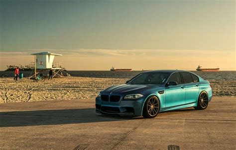 Download Wallpaper Bmw Beach F10 M5 Section Bmw In Resolution 3840x1080