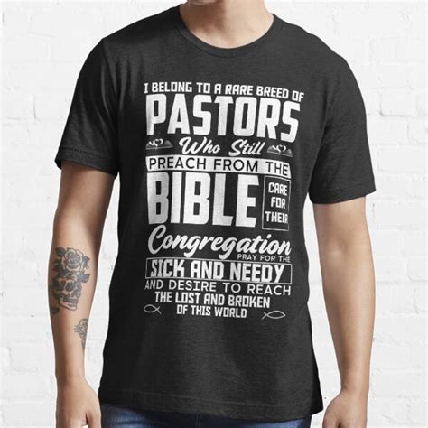 I Belong To A Rare Breed Of Pastors Minister Clergy Pastor T Shirt By