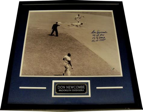 Don Newcombe Hand Signed Autograph 16x20 Photo Custom Framed Multi ...