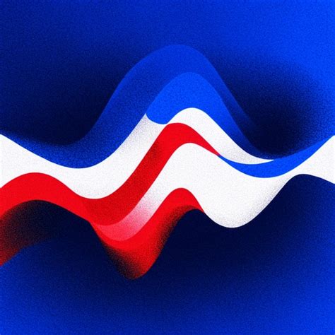 Fond De Dégradé Sombre Avec Des Lignes Ondulées Rouges Et Bleues Design