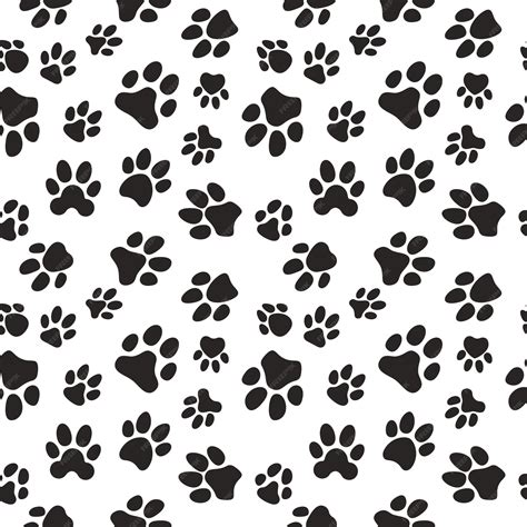 Premium Vector Cat Or Dog Paw Prints Vector Concept Seamless Pattern