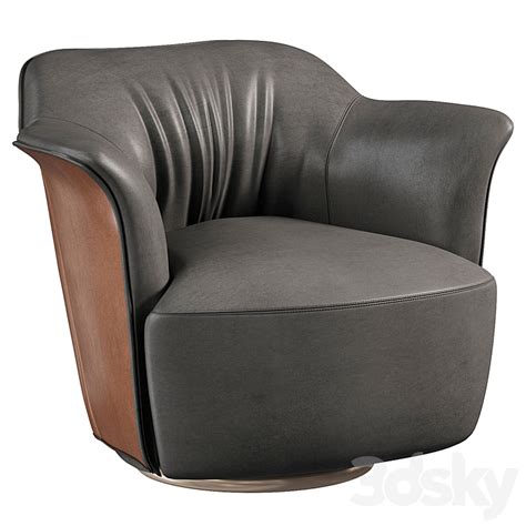 Aida Armchair By Poltrona Frau Arm Chair 3d Model