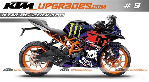 Buy Ktmupgrades Custom Decals Wraps For Ktm Rc 125200390 Set No 9