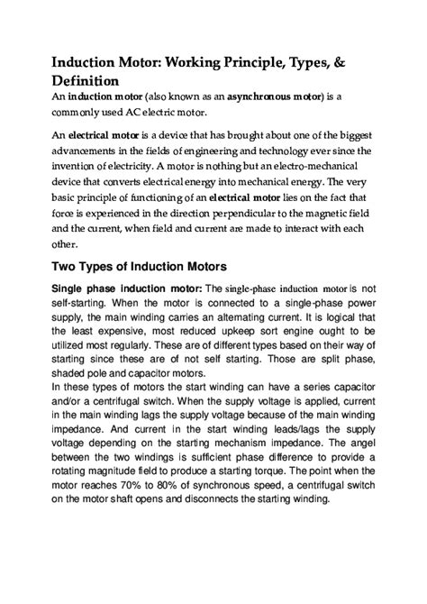 Ac Motor Principle Of Operation Pdf | Webmotor.org